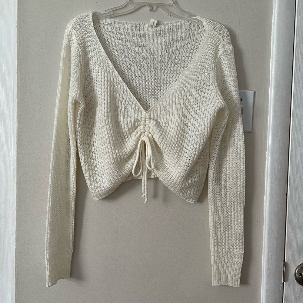 Grey Bandit Cropped Sweater